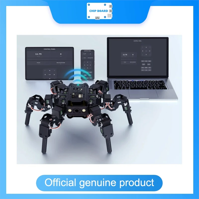 Waveshare HexArth 18DOF Hexapod Robot, ESP32 Open-Source Robotics Kit with Auto Balance Function