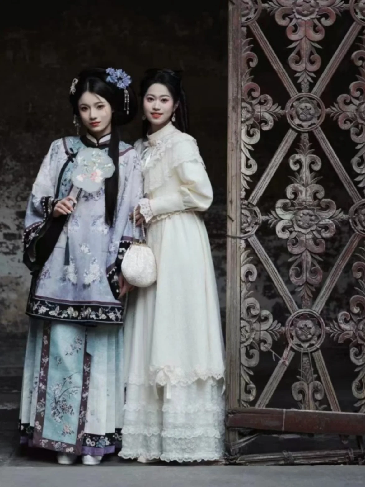

New Chinese Style Gege Evening Qing Hanfu Photography Outfit Outdoor Landscape Travel Photography Costume Women's Fashion
