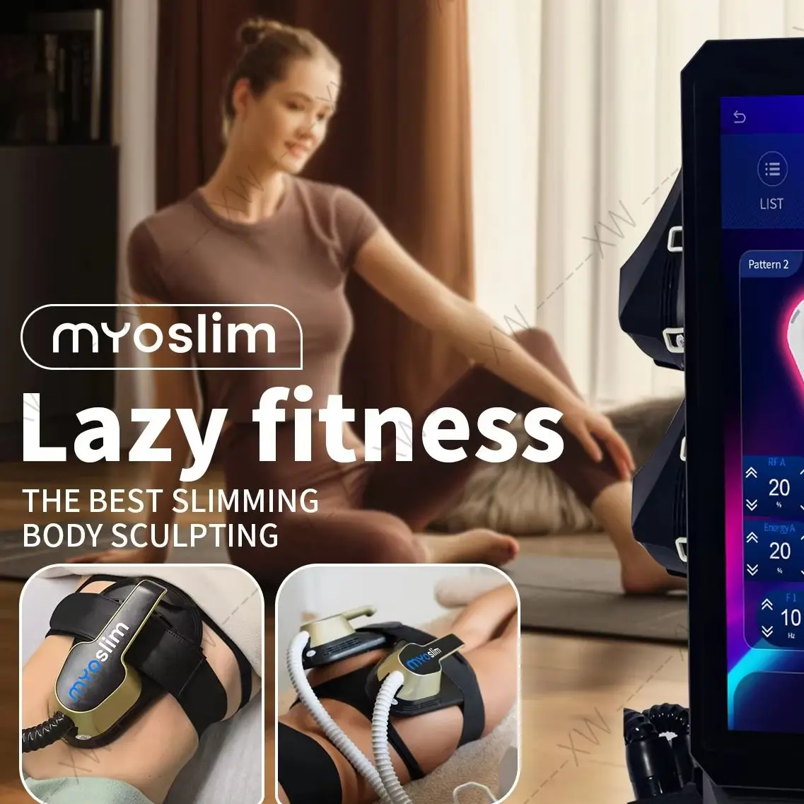 MYOslim EMS Body Sculpting Machine 8500W Muscle Stimulator Butt Lift Massage Equipment for Body Shaping - Newest Model
