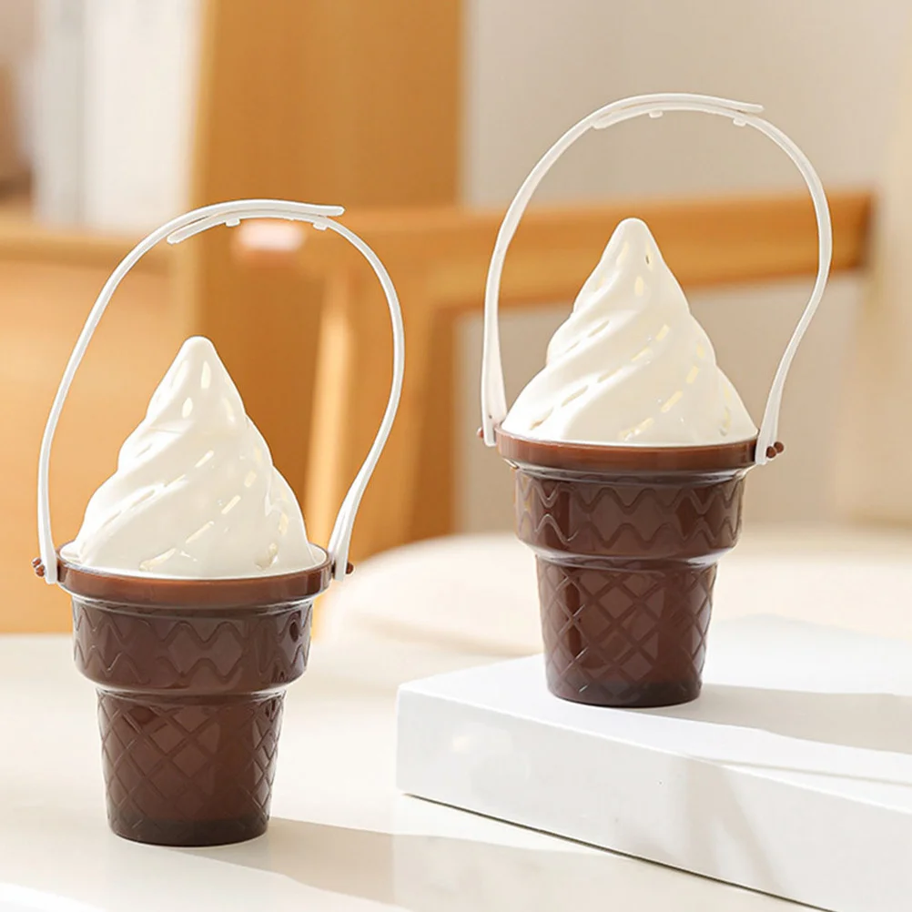 

2Pcs Cute Ice Cream Shaped Reusable Moisture Absorber Box for Closet Wardrobe Home Humidity Odor Removal Moisture Removing Box