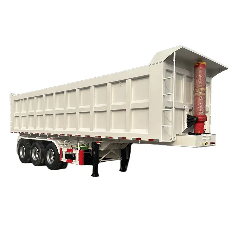 3 Axle Farm Trailer High Quality 60 Tons Factory Customized Rear Dump Semi Trailer  Truck for Sale