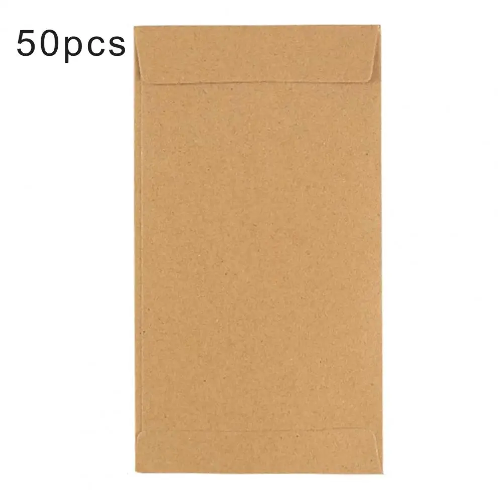 Sobres de almacenamiento de dinero en efectivo, 50 piezas, Color brillante, resistentes al desgaste, contenedores de monedas Diy