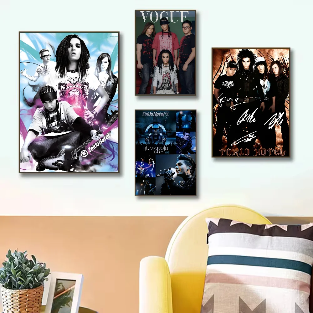 Metal Rock Band Tokio Hotel Poster HD art sticky wall waterproof home living room bedroom bar aesthetic decoration