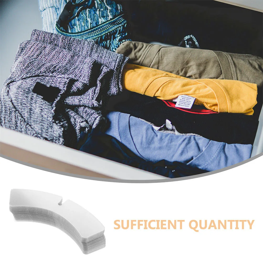 100 قطعة من طوق القميص غير المرئي إدراجات بلاستيكية شفافة تدعم الأحداث الرسمية والاجتماعات التجارية وإكسسوارات السفر #4