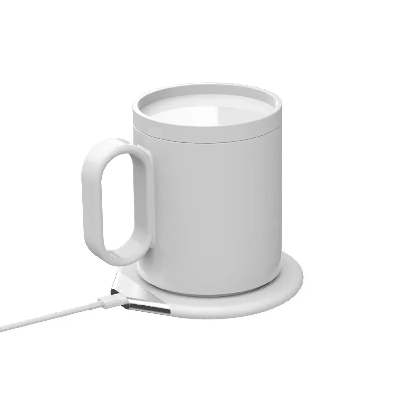 Smart USB powered plastic 55 degree thermos cup holder milk heater coaster set tea cup gift coffee