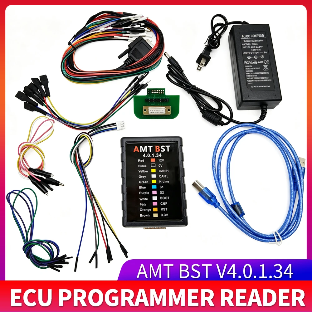 2026 V4.0.1.34 AMT ECU Bench Read Write Tool Full Accessories Auto ECU Chip Tuning Repair Programming Equipment Online/ Offline