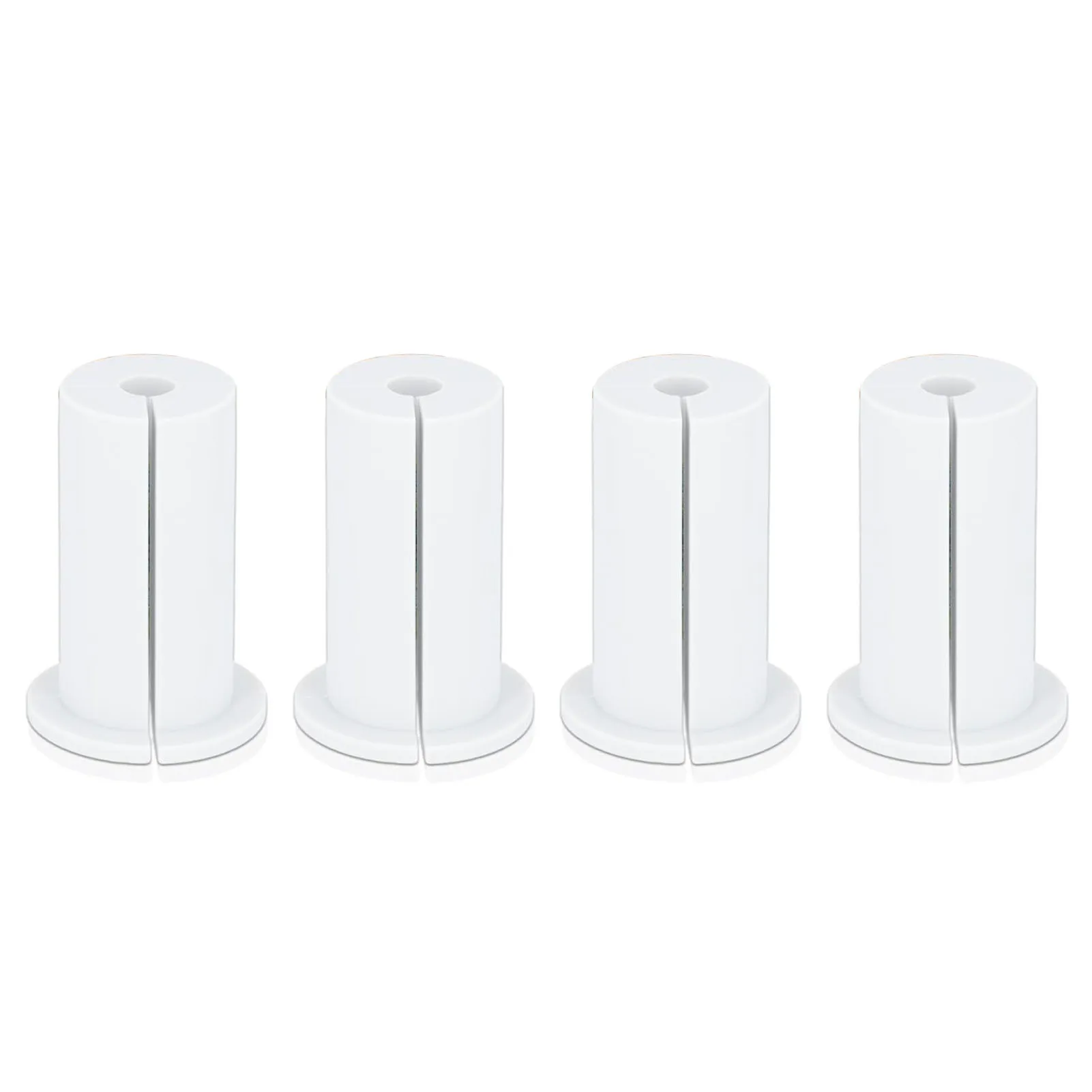 4-Pack Rubber Cable Wall Pass-Through Grommets – 1-Inch Hole Feed Thru Bushing For Ethernet & Cables Up To 7mm (Grey)