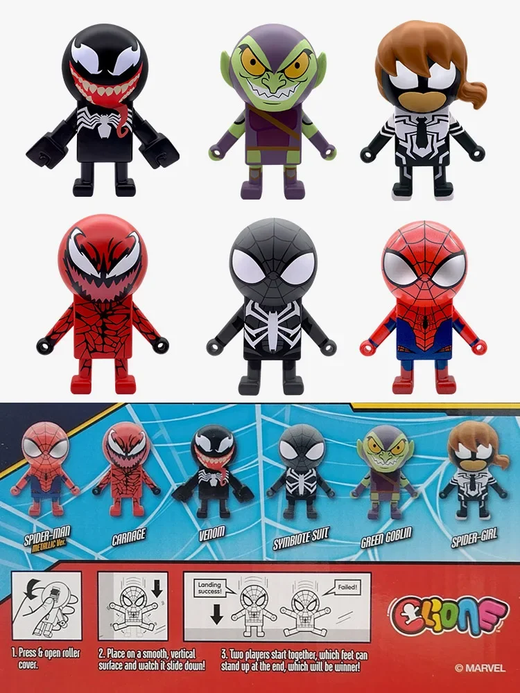 

Spiderman Wall Walker Funny Toys Spider Man Girl Garnage Venom Symbiote Suit Green Goblin Action Figure Ornaments Kid Gifts