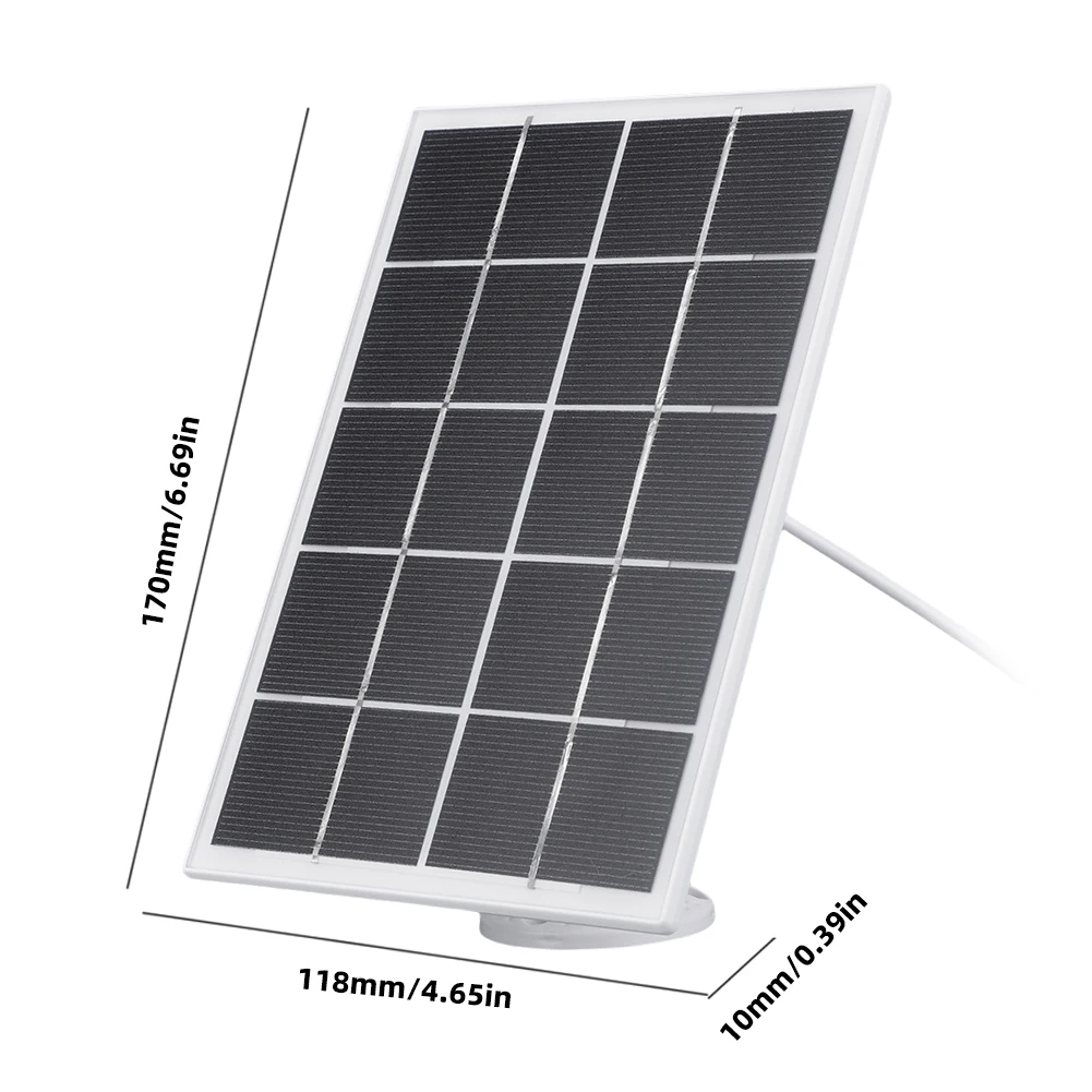 3.3W Solar Panel IP65 Waterproof Solar Panel Charger with 9.8Ft Charging Cable for Arlo/Ring/Eufy/Blink Doorbell Security Camera