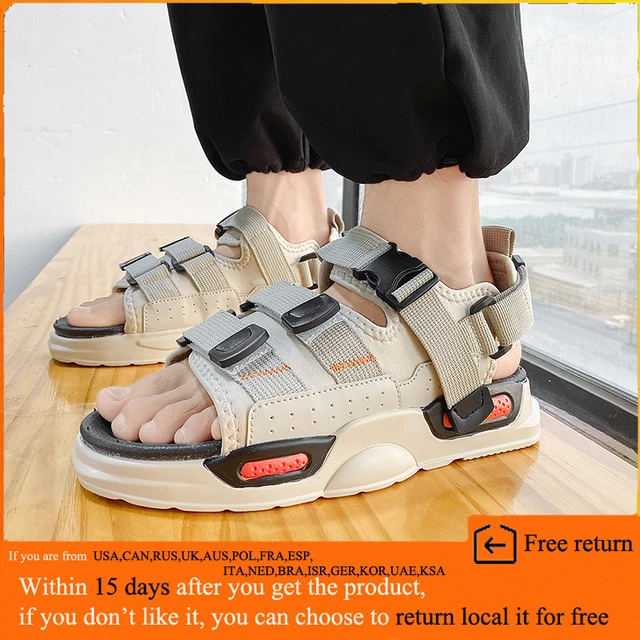 Canvas Men Shoes Summer New Large Size Men s Sandals Men Sandals Fashion Sandals Slippers Big Size 40 44 AliExpress