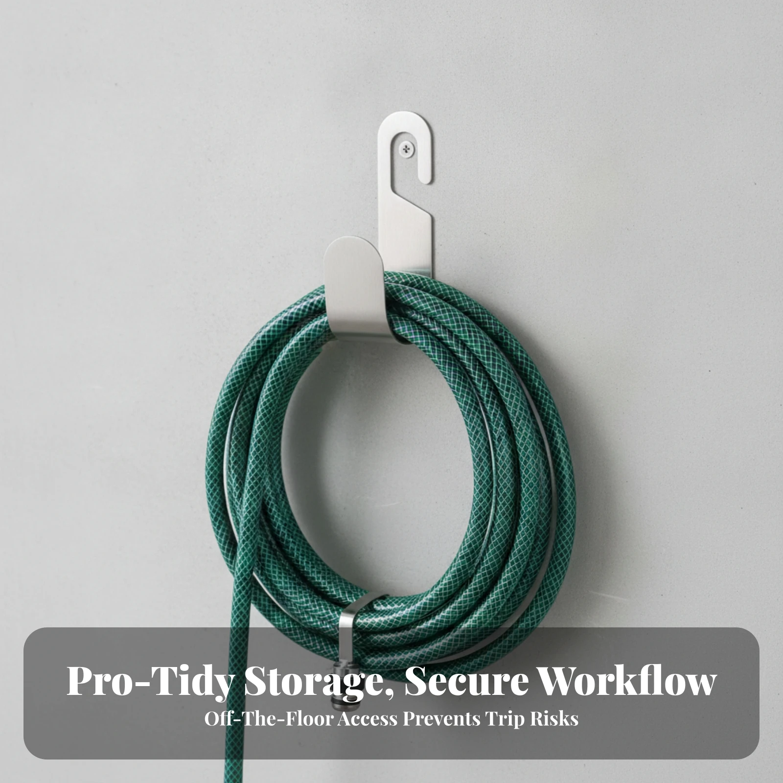 Water Hose Storage Hook Rust-Resistant Garden Hose Holder Hardware Heavy-Duty Compact for Gardeners, Yard, Garage