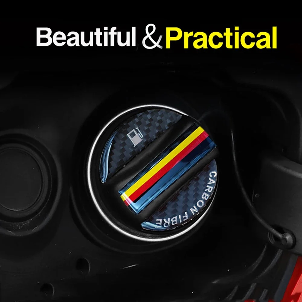 Carbon Fiber Fuel Tank Cap Cover Decorative Stickers For Great Wall Haval Hover H1 H4 H6 H7 H9 F5 F7 H2S GMW Coupe Auto Accessor