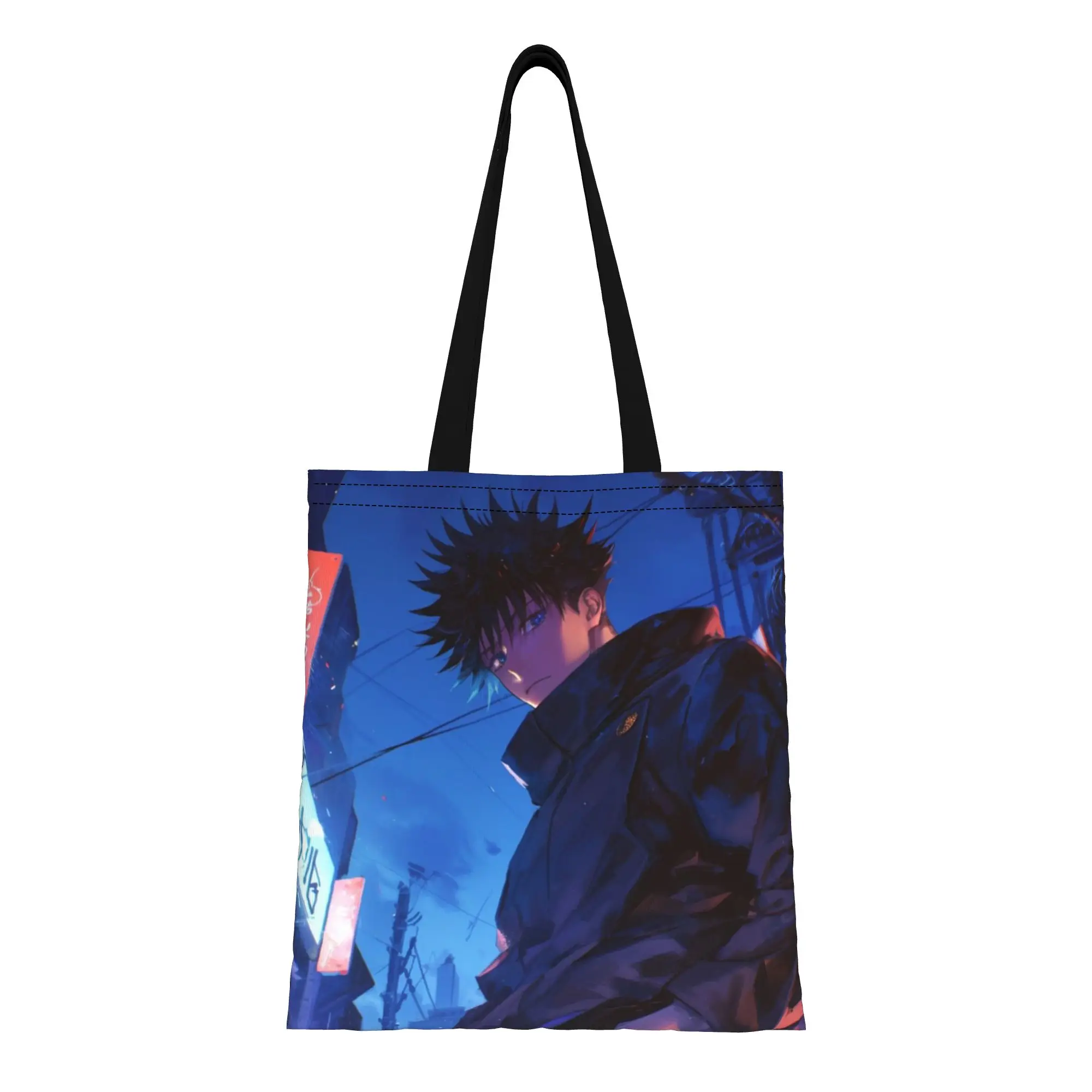 Bolsa de lona Jujutsu Kaisen de Megumi Fushiguro (24) para la temporada de regreso a clases, perfecta para compras, bolsos de mano para mujer
