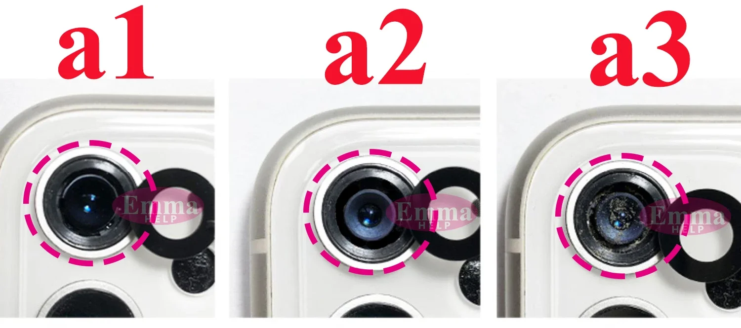 2Set Original Sapphire Back Camera Lens Glass for iPhone 16 15 14 13 12 Pro Max Mini Replacement Parts