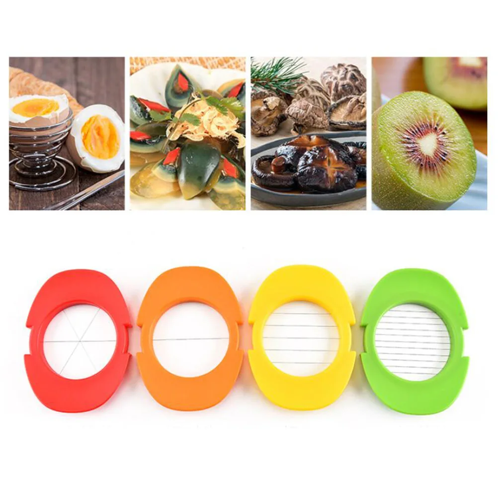 

4 in 1 Egg Slicer Cutter Kitchen Gadgets Separator Dicer Food Dividers Stainless Steel Plastic Safe Use Stable Base Easy Clean