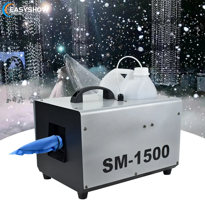 High Quality 1500W Artificial Snow Making Machine DMX Remote Control Snowflake Machine for Wedding Stage