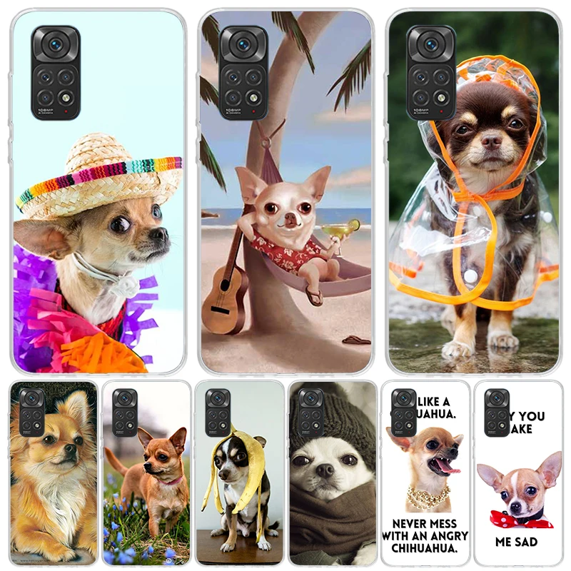 Chihuahua Puppy Teacup Dogs Phone Case For Xiaomi Redmi Note 13 12S 12 11S 11T 11E Pro Plus 10S 10 9S 9 8T 8 7 Art Customized Co