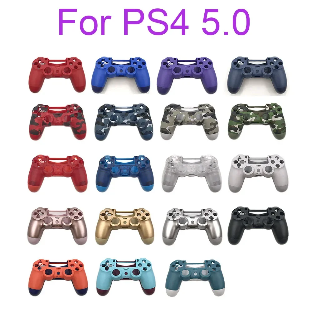 

Передняя задняя крышка корпуса для контроллера PS4 5,0, запасные части, джойстик JDS-050 JDS 055 JDM 050 JDM 055