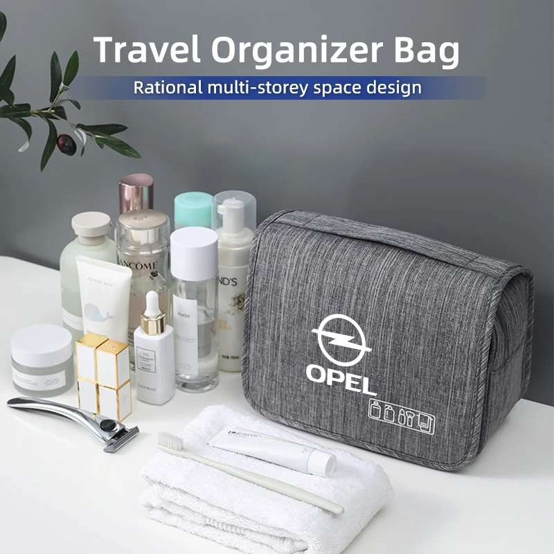 شعار السيارة المحمولة أدوات الزينة Washbag مقاوم للماء السفر النساء حقيبة تخزين مستحضرات التجميل لأوبل أسترا إنسيجنيا كورسا زافيرا ميريفا موك #4