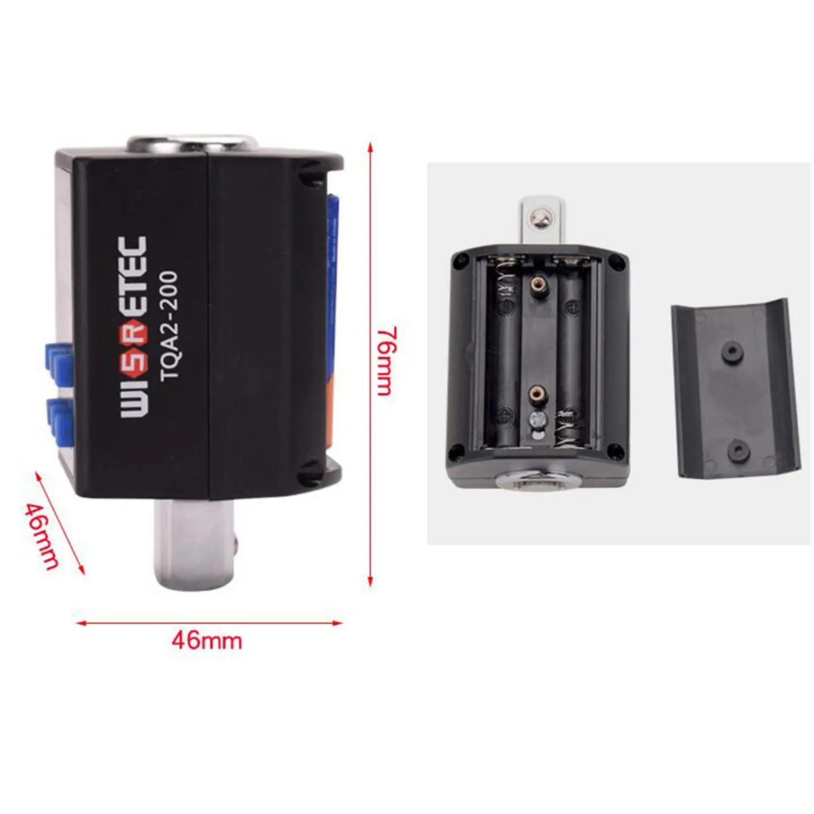 Electronic Digital Display Torque Meter Adapter with LED Alarm for Professional Steel Torsion Measuring Tester