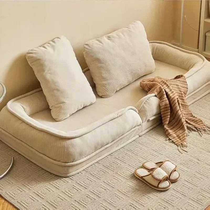 

Adjustable Lazy Sofa Couch with Pillows, Folding Tatami Bed - Bedroom or Living Room Furniture