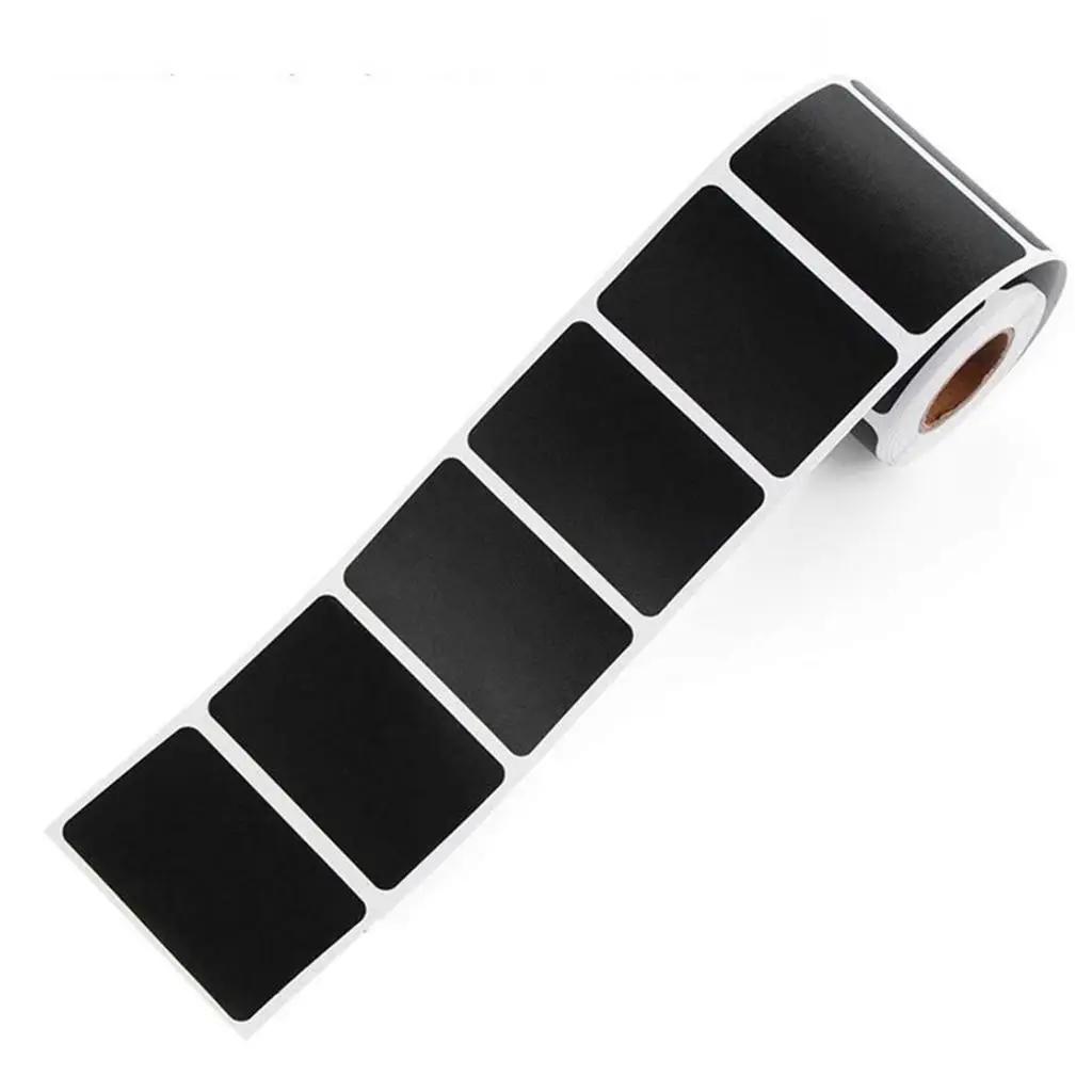 Chalkboard Labels Rectangular Paper Stickers Writable Label Roll for Organizing Glass Jars and Bottles