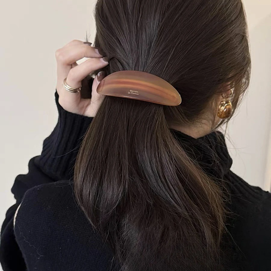 

French Style Acetate Hair Claw for Half Up Low Ponytail Non Slip Strong Hold Spring Clip for Women Wholesale