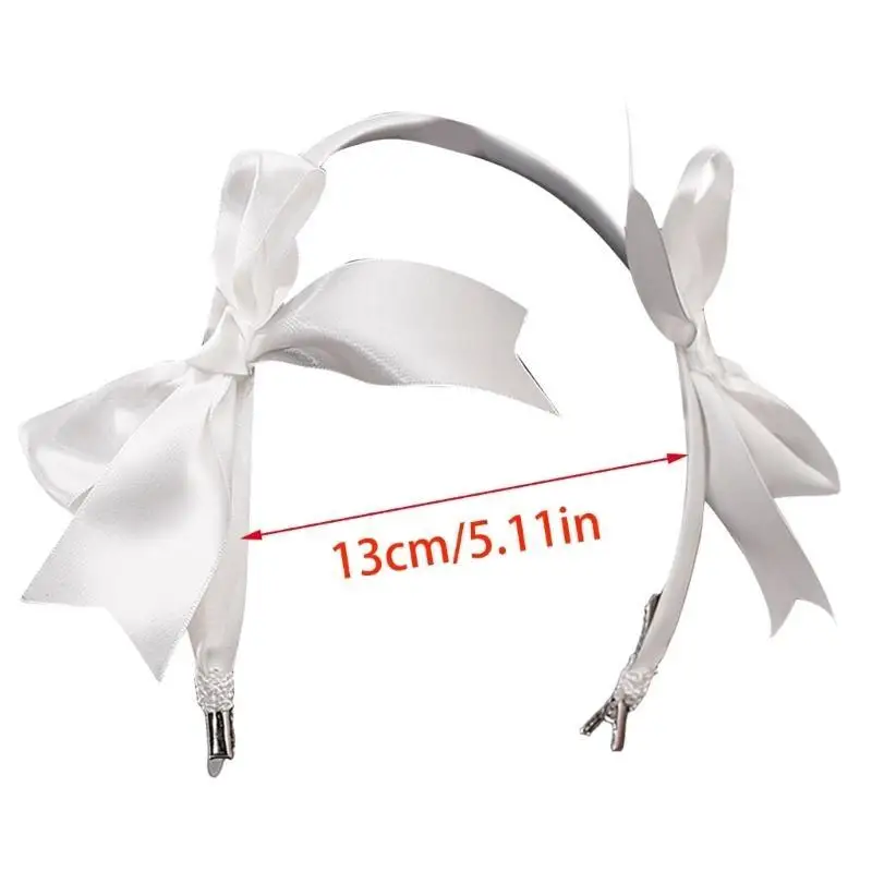 652F Elegant Headband Ribbon Lightweight And Comfortable Bowknot Ornament For Wedding Party Photography Stying Headpiece