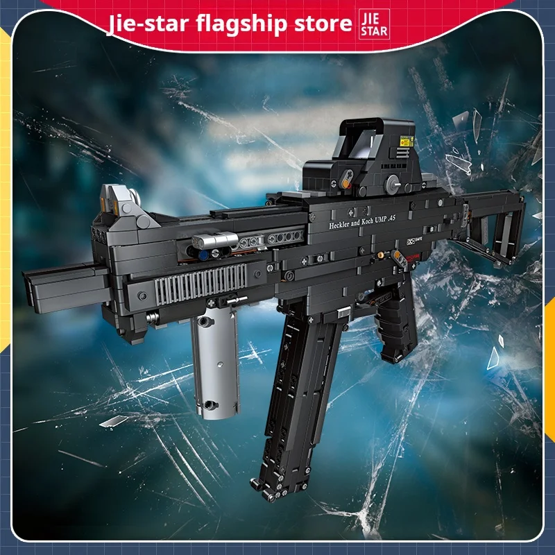 Ump45 Submachine Gun Firearms Theme Building Block 92401 1609Pcs Puzzle Game Pistol Shooting Model Ornament Moc Bricks Assembly