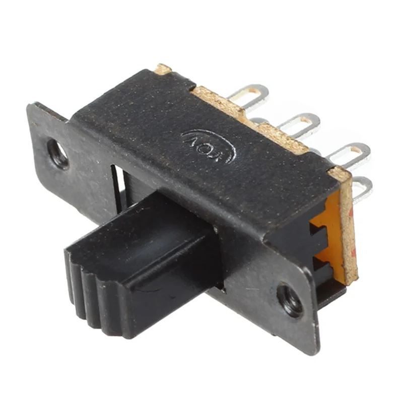 A63K-30 Pcs SS22F25-G7 2 Position DPDT 2P2T Panel Mount Mini Slide Switch Solder Lug view 2