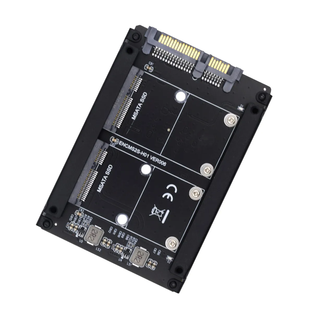 

Disk Drive Enclosure JOBD Raid0 Span Bridge to 2.5inch SATA Combo HDD Dual MSATA Mini-SATA SSD Card