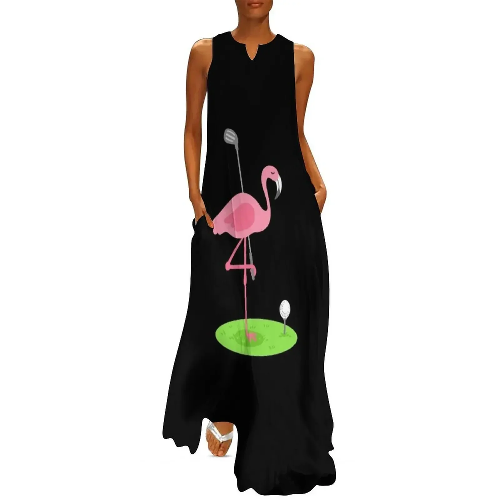 

Golf Flamingo Golfing Golfer Long Dress women party dresses dress dress party night