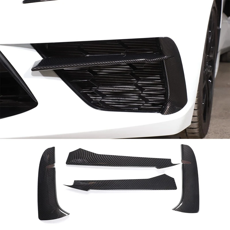 

For Chevrolet Corvette C8 2020-2023 Car Front Bumper Fog Light Lamp Trim Air Inlet Vent Grille Cover Spare Parts Accessories