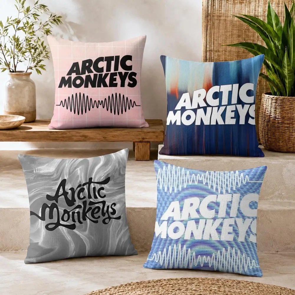 Hot A-Arctic Monkeys Brand Cushion Cover Soft Short Plush Double-Sided Printing Home Decor Cozy Sofa Pillow Case Fine Gift