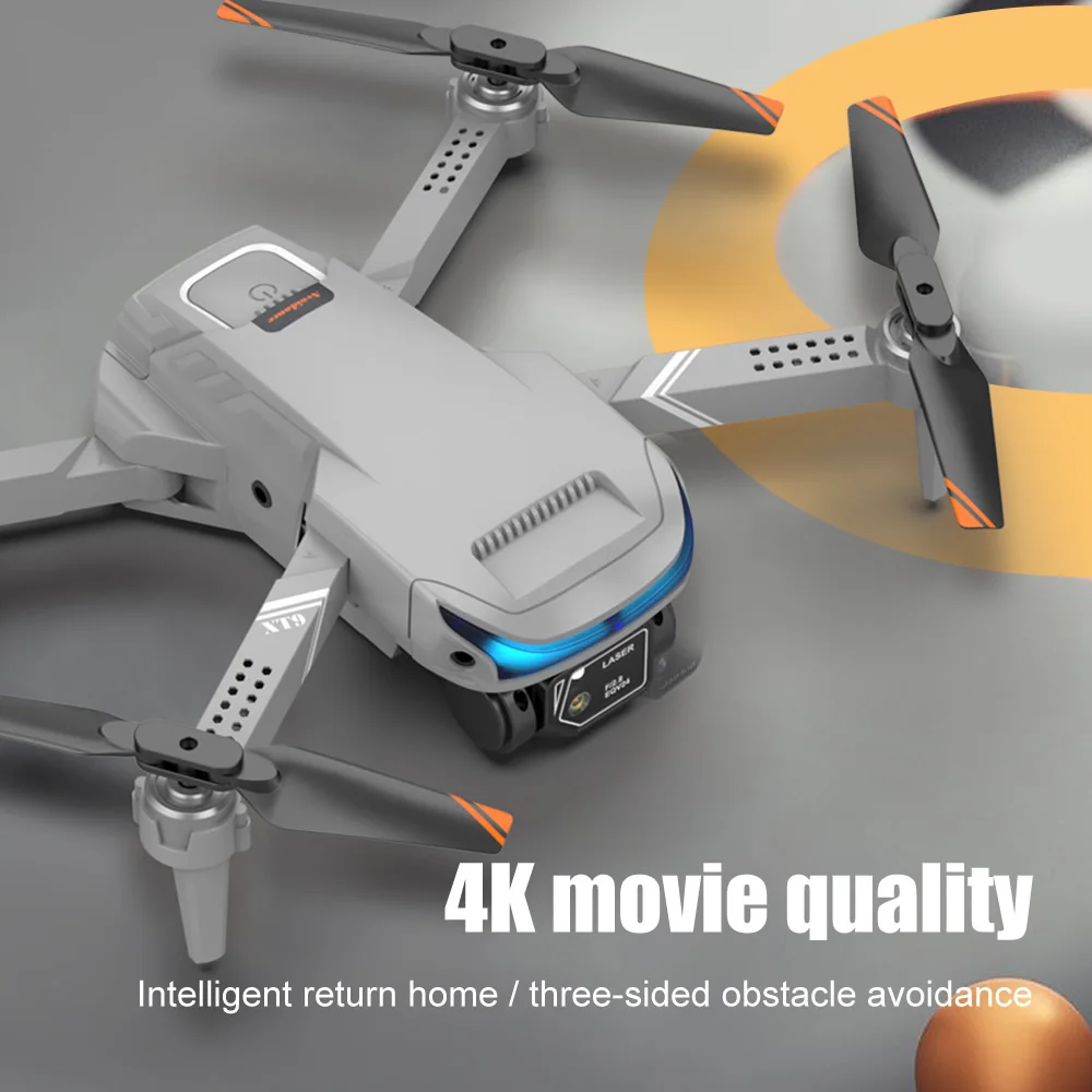 XT9 Mini UAV VR Drone 4k Folding Quadcopter With ESC Camera Obstacle Avoidance RC Helicopters Optical Flow Hovering Free Return