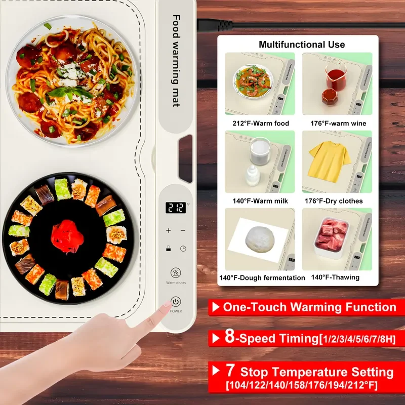 Large Silicone Hot Pad Foldable Heat Resistant Mat Flexible Kitchen Table Protector Non Slip Trivet for Dining Room Cookware