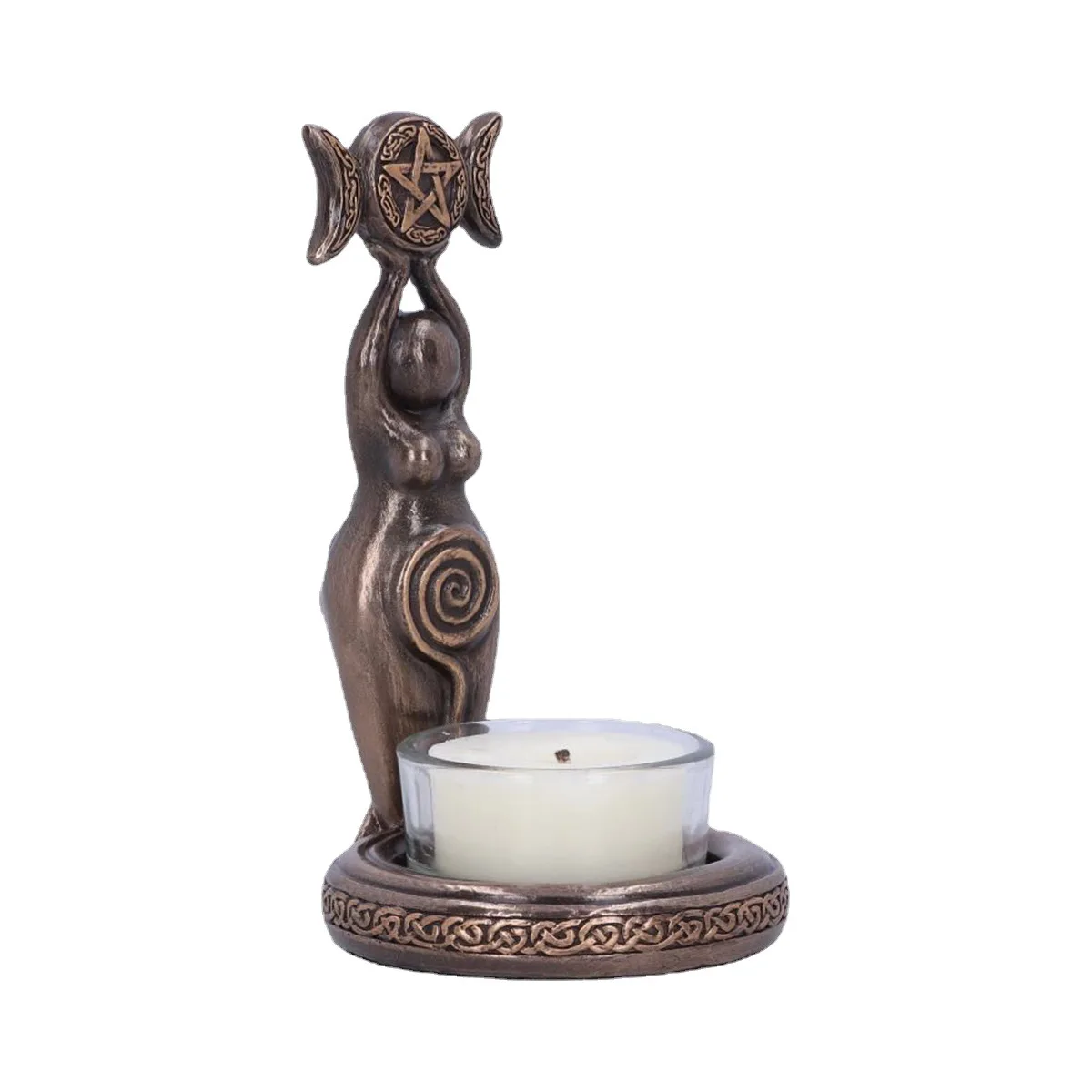 Home Decoration Resin Candle Holder Light Handicraft Ornaments Home Decoration Garden Study Candlestick Decoration Accessories