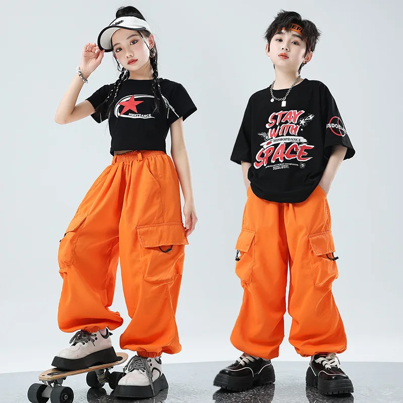 Children's hip-hop street dance suit, boys' hip-hop children's fashion suit, performance suit, girls' jazz dance explosive stree