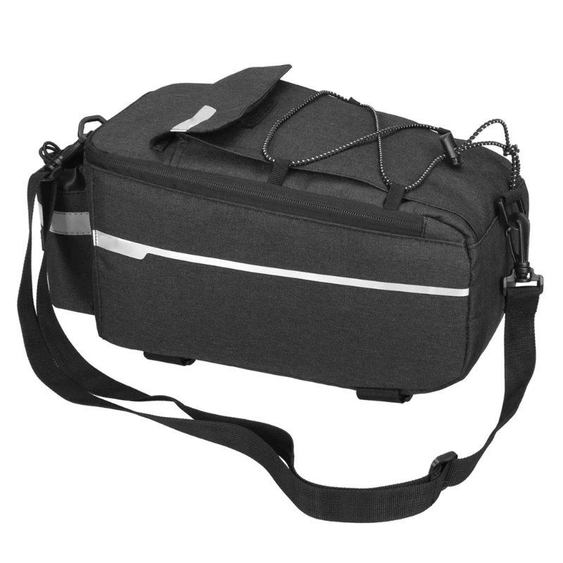 652D Waterproof Bicycles Rear Bag Bike Pannier Bag Insulated Cycling Trunk Bag Cycling Luggage Bag with Shoulder Strap