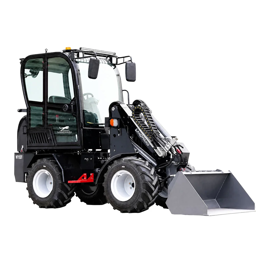 Chargeuse sur pneus diesel avec flèche télescopique extensible, moteur Kubota authentique, mini-chargeuse personnalisable, vente à prix réduit