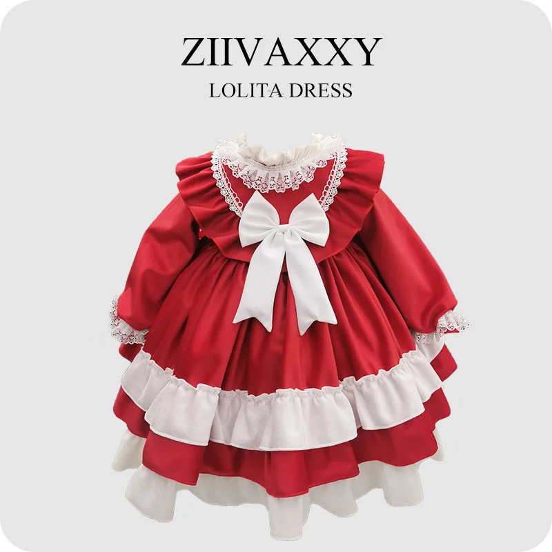 Winter New Lolita Skirt Children's Spanish Plush Skirt Children's Childhood Velvet Princess Skirt