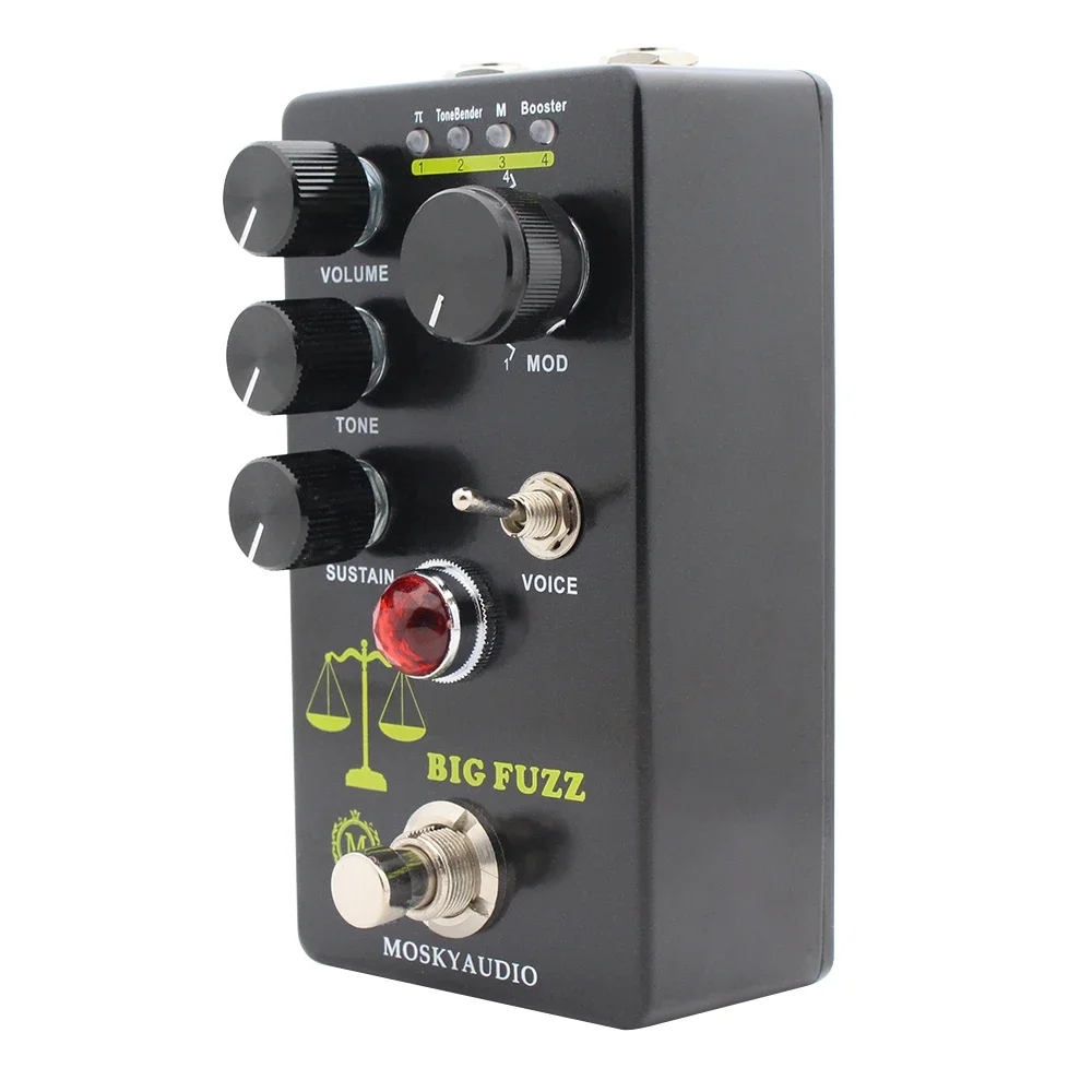 Mosky Big Fuzz Effect Pedal Fuzz Guitar Pedal with 4 Buttons