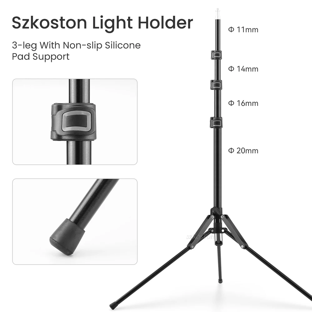 Aluminium Bracket Camera Tripod With 1/4 Screw Head Light Stand for LED Video Light Studio Softbox Flash Umbrellas Reflector