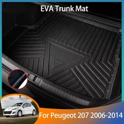 For Peugeot 207 Accessories 2006~2014 Rear Cargo Liner Covers Floor Tray Liner Cargo Boot Carpe Waterproof Protect Trunk EVA