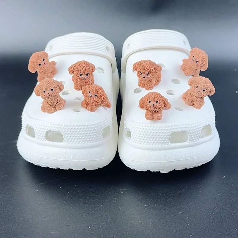 1/8 قطعة الأحذية الموضة السحر مجموعة اكسسوارات ثقب مشبك حذاء لطيف تيدي الكلب لتقوم بها بنفسك ثلاثية الأبعاد الأحذية زينة ل حقيبة بوج الاطفال هدية #3