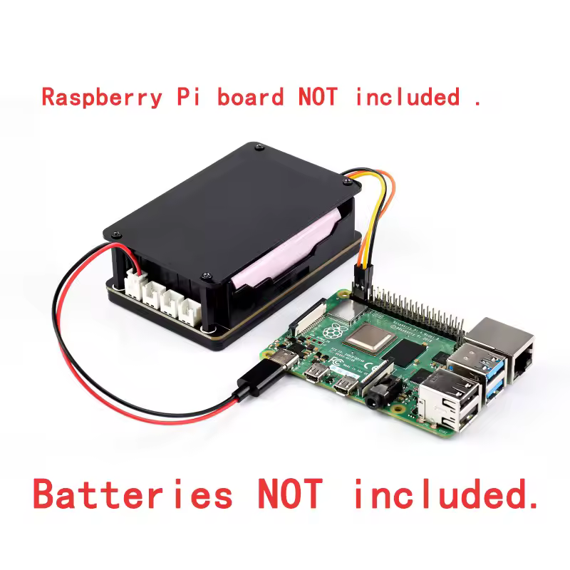 Placa de expansão de módulo UPS de fonte de alimentação ininterrupta 5V para RPI Raspberry Pi 4 Modelo B 5 PI4 PI5 Jetson Nano B01 Acessórios de placa de extensão
