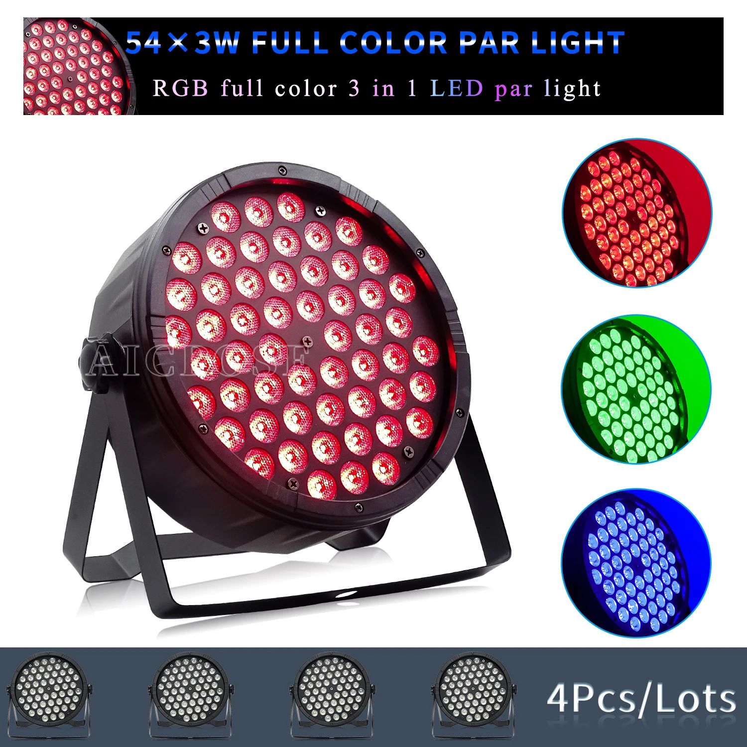 rgb conduziu a luz do estagio 54x3w controle dmx512 luz do estagio partido dj disco porcoes um grupo em 01