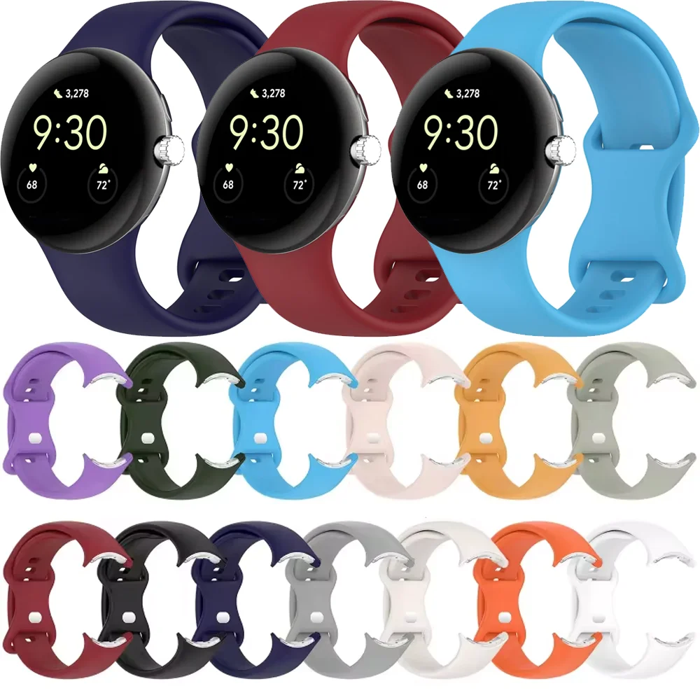 

Soft Silicone Strap for Google Pixel Watch 3/4 41mm 45mm Sport Replaceable Bracelet Correa for Google Pixel 2 1 Band Accessories