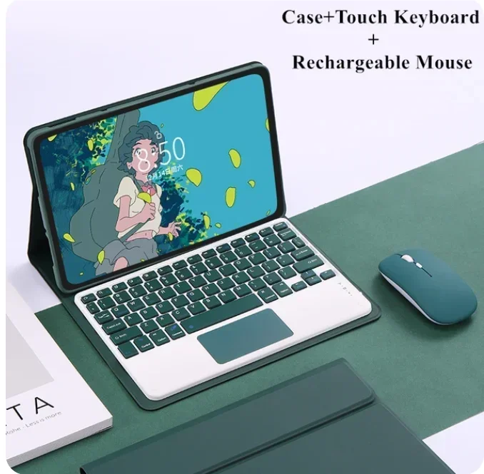 

Чехол-клавиатура для Redmi Pad SE 2023 11 дюймов, магнитная, беспроводная Bluetooth, с подставкой, на испанском и португальском языках