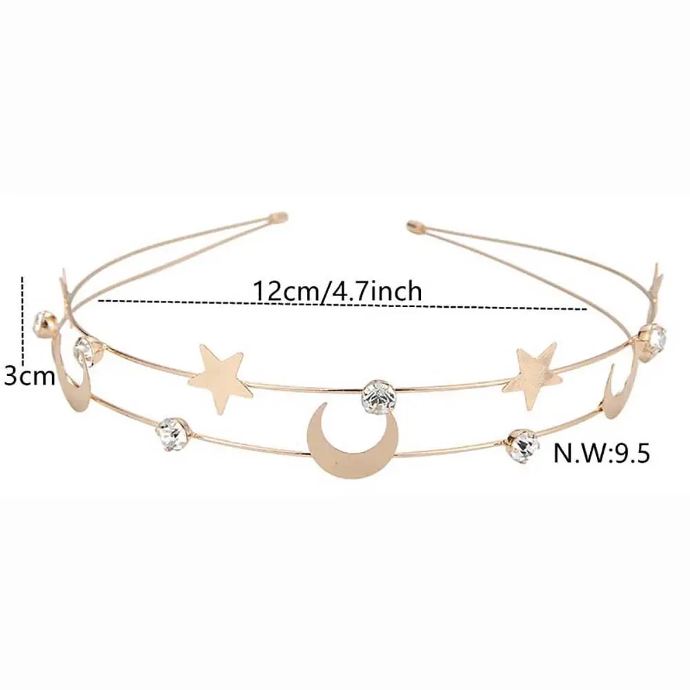 Korean Multi-layer Metal Headband For Women Butterfly Star Moon Hairband Fashion Hair Hoop Elegant Headwear Hair Accessories